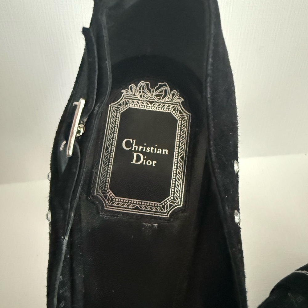 Vintage Christian Dior black velvet pumps - Picture 4 of 10